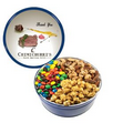 The Royal Tin w/ M&M's, Nuts, & Caramel Popcorn - Blue